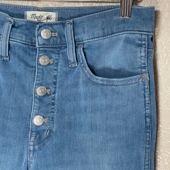 Madewell Womens Size T27 Tall Roadtripper Jeggings Berrington Wash Button Front - Picture 5 of 16